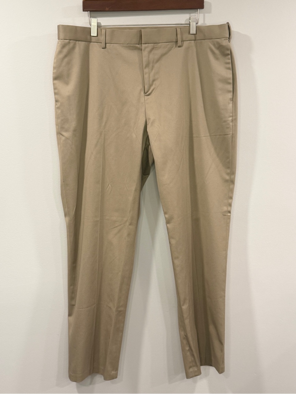 Perry Ellis Mens Khaki Straight-Leg Dress Pants Size 40 x 32